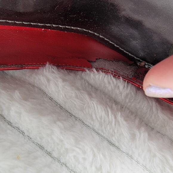 Gianni Bini Red Snakeskin Embossed Pumps Heels Size 6.5M Classic Round Toe Shoes - Picture 6 of 6